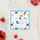 Dr. Seuss | One Fish Two Fish Star Muster Serviette (Beispiel)