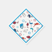 Dr. Seuss | One Fish Two Fish Star Muster Serviette (Ecke)