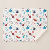 Dr. Seuss | One Fish Two Fish Star Muster Sherpadecke (Vorderseite (Horizontal))