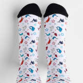 Dr. Seuss | One Fish Two Fish Star Muster Socken (Oben)