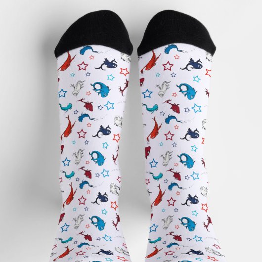 Dr. Seuss | One Fish Two Fish Star Muster Socken (Oben)