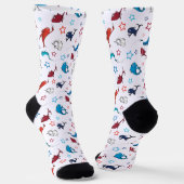 Dr. Seuss | One Fish Two Fish Star Muster Socken (Gewinkelt)