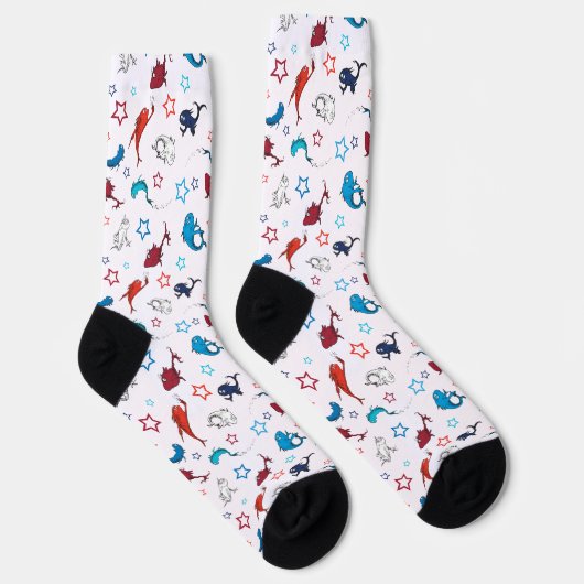 Dr. Seuss | One Fish Two Fish Star Muster Socken (Rechts)