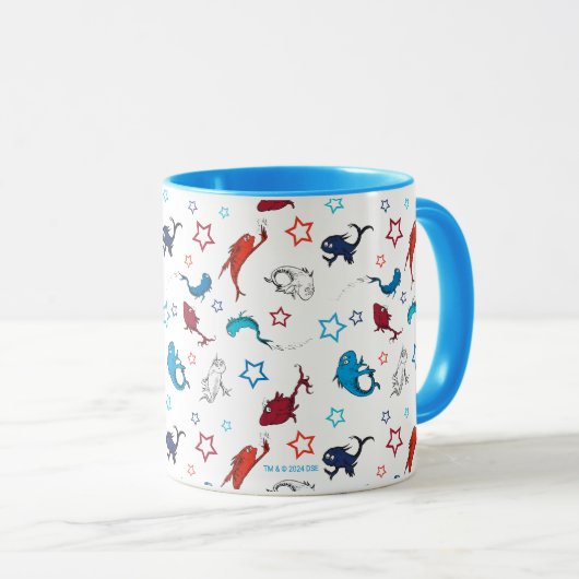 Dr. Seuss | One Fish Two Fish Star Muster Tasse (VorderseiteRechts)