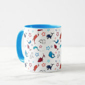 Dr. Seuss | One Fish Two Fish Star Muster Tasse (Vorderseite Links)