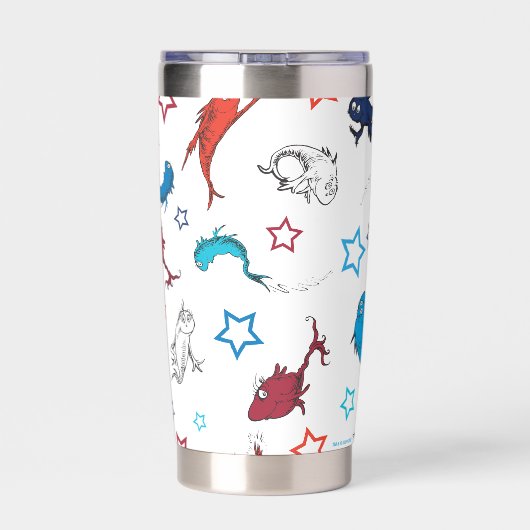 Dr. Seuss | One Fish Two Fish Star Muster Thermobecher (Rückseite)