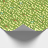 Dr. Seuss | One Fish Two Fish Typografie-Muster Geschenkpapier (Ecke)