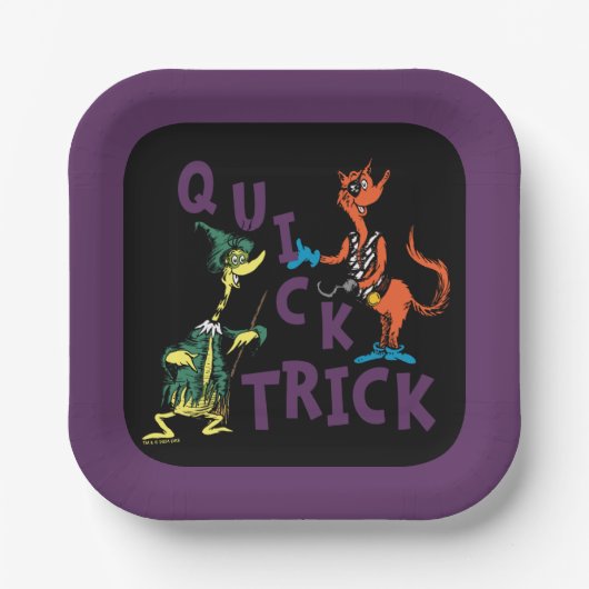 Dr. Seuss | Quick Trick Halloween-Grafik Pappteller (Vorderseite)