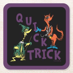 Dr. Seuss Quick Trick Halloween-Grafik Rechteckiger Pappuntersetzer