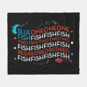 Dr. Seuss | Red Fish Blue Fish US Flag Graphic Fleecedecke (Vorderseite (Horizontal))