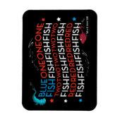 Dr. Seuss | Red Fish Blue Fish US Flag Graphic Magnet (Vertikal)