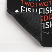 Dr. Seuss | Red Fish Blue Fish US Flag Graphic Mousepad (Ecke)