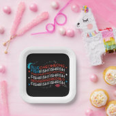 Dr. Seuss | Red Fish Blue Fish US Flag Graphic Pappteller (Party)