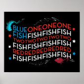 Dr. Seuss | Red Fish Blue Fish US Flag Graphic Poster (Vorne)