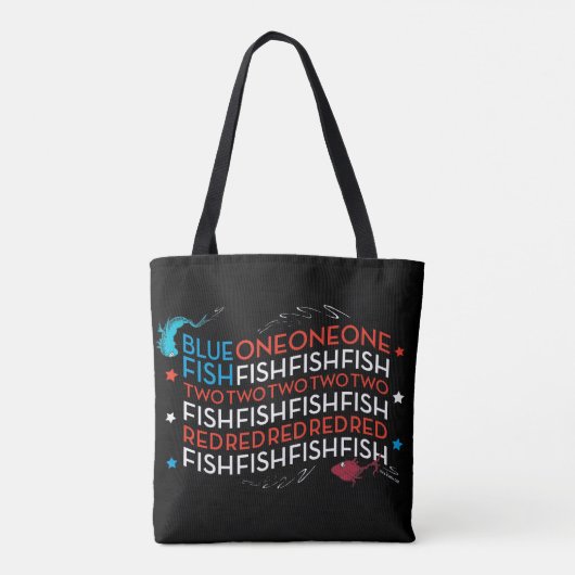 Dr. Seuss | Red Fish Blue Fish US Flag Graphic Tasche (Rückseite)