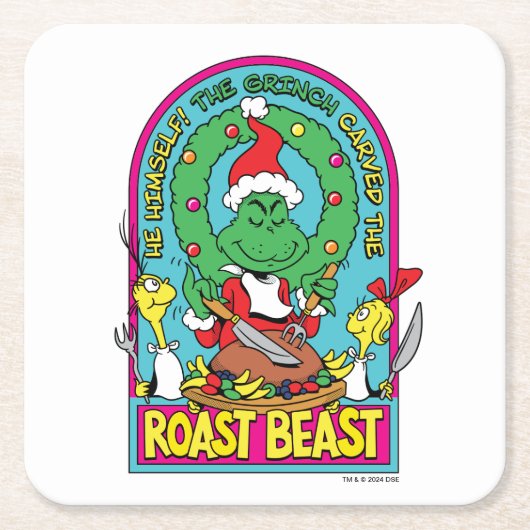 Dr. Seuss | Roast Beast Graphic Rechteckiger Pappuntersetzer (Vorderseite)