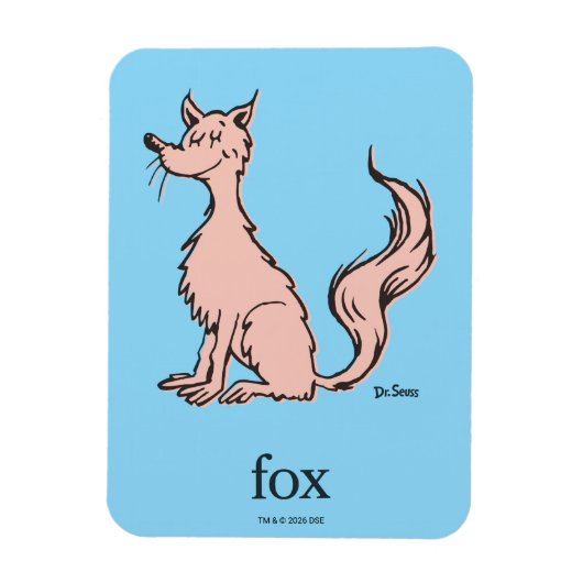 Dr. Seuss | Rosa Fuchs Magnet (Vertikal)