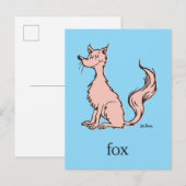 Dr. Seuss | Rosa Fuchs Postkarte (Vorne/Hinten)