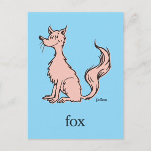 Dr. Seuss Rosa Fuchs Postkarte