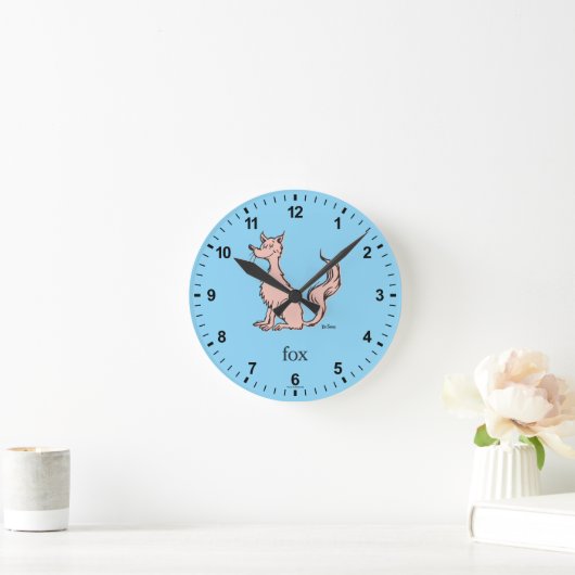 Dr. Seuss | Rosa Fuchs Runde Wanduhr (Zuhause)
