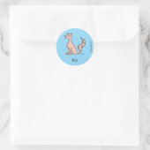 Dr. Seuss | Rosa Fuchs Runder Aufkleber (Tasche)