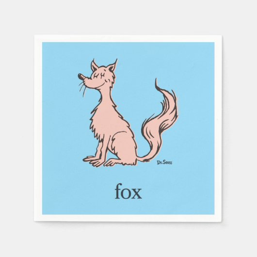 Dr. Seuss | Rosa Fuchs Serviette (Vorderseite)