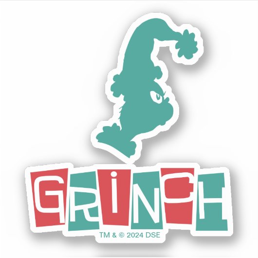 Dr. Seuss | Rot und Grün Aufkleber (Vorderseite)