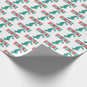 Dr. Seuss | Rot und Grün Geschenkpapier (Ecke)