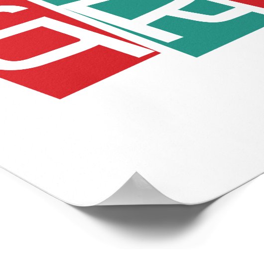 Dr. Seuss | Rot und Grün Poster (Ecke)