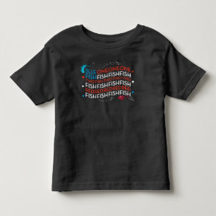 Dr. Seuss Roter Fisch Blauer Fisch US-Flagge Gra Kleinkind T-shirt