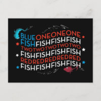 Dr. Seuss | Roter Fisch Blauer Fisch US-Flagge Gra