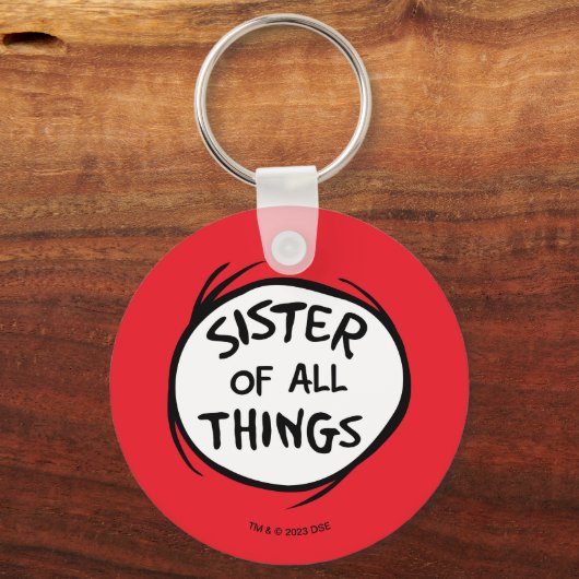 Dr. Seuss | Sache 1 Sache 2 - Schwester aller Ding Schlüsselanhänger (Rückseite)