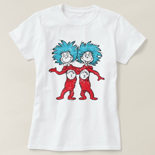 Dr. Seuss | Sache 1, Sache 2 Sitzen T-Shirt (Design vorne)
