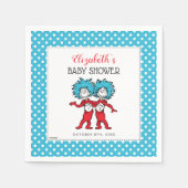 Dr. Seuss Sache 1 Sache 2 | Twins Baby Dusche Serviette (Vorderseite)