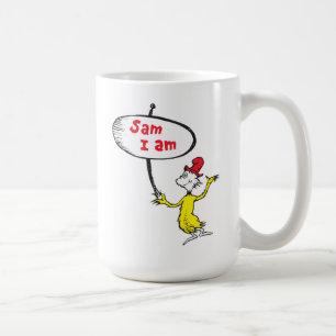Dr. Seuss Sam-I-Am hält Schild Kaffeetasse