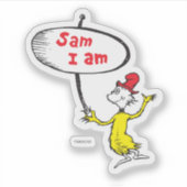 Dr. Seuss| Sam-I-Am-Holding - Zeichen Aufkleber (Vorderseite)