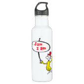 Dr. Seuss | Sam-I-Am-Holding-Zeichen Edelstahlflasche (Vorderseite)