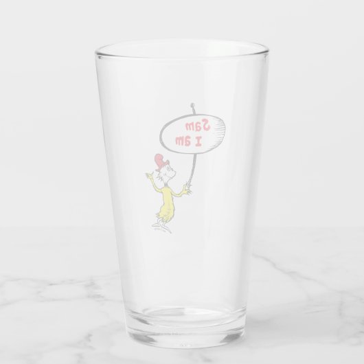 Dr. Seuss | Sam-I-Am-Holding-Zeichen Glas (Rückseite)