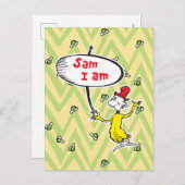 Dr. Seuss | Sam-I-Am-Holding-Zeichen Postkarte (Vorne/Hinten)