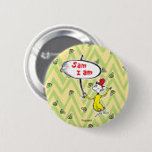 Dr. Seuss | Sam-I-Am mit Schild Button (Vorne & Hinten)