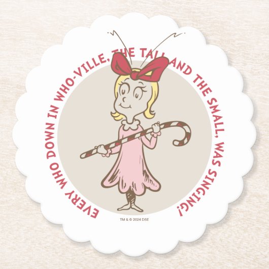 Dr. Seuss | Schnürsenkel | Cindy-Lou Who - Niedlic Untersetzer (Vorderseite)