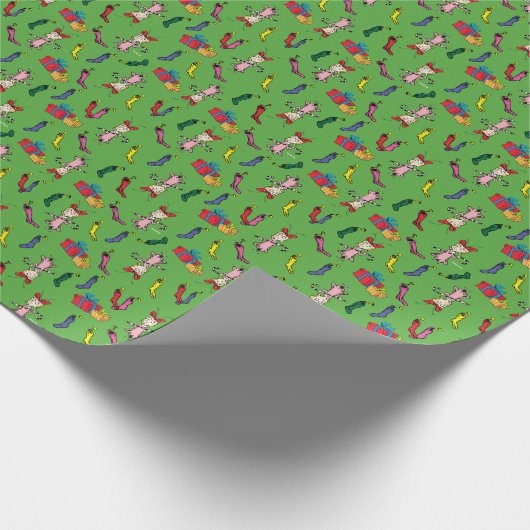 Dr. Seuss | Schnürsenkel | Cindy-Lou Who Pattern Geschenkpapier (Ecke)