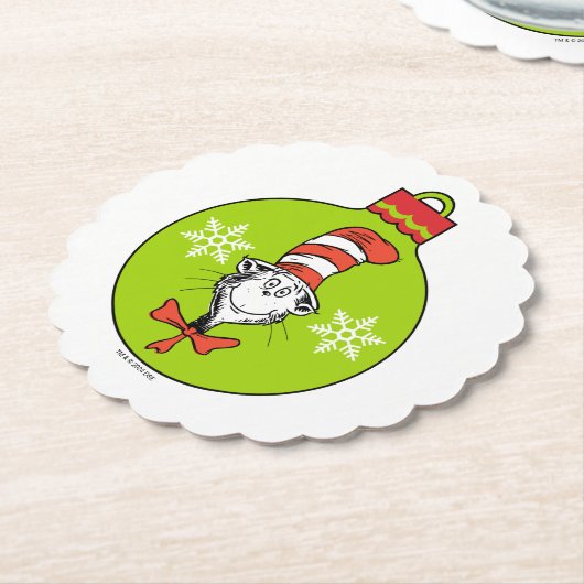 Dr. Seuss | Schnürsenkel | Klassische Katze im Hut Untersetzer (angewinkelt)