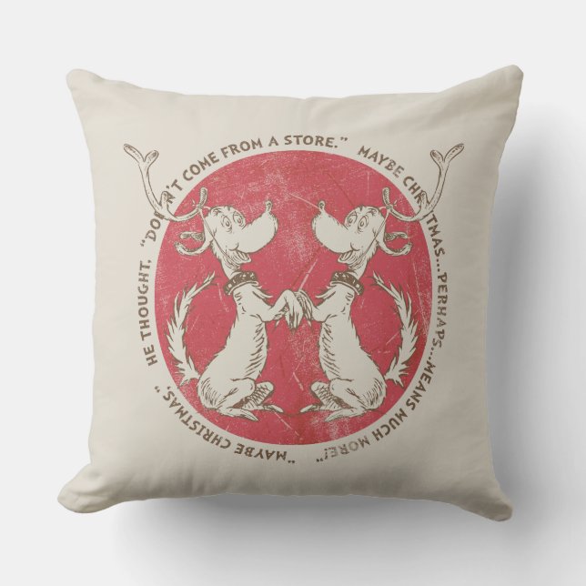 Dr. Seuss | Schnürsenkel | Max. Weihnachtsangebot Kissen (Vorderseite)