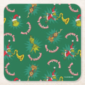 Dr. Seuss | Schnürsenkel | Merry Grinchmas Pattern Rechteckiger Pappuntersetzer (Vorderseite)