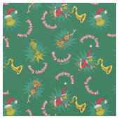 Dr. Seuss | Schnürsenkel | Merry Grinchmas Pattern Stoff (Nahaufnahme)