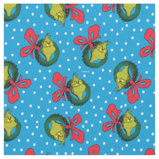 Dr. Seuss | Schnürsenkel | Merry Grinchmas Pattern Stoff (Nahaufnahme)
