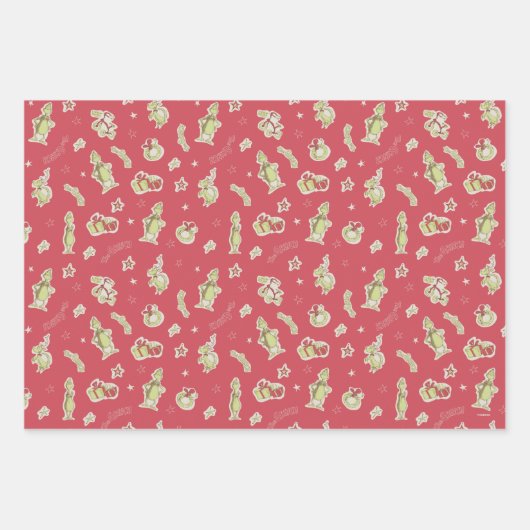 Dr. Seuss | Schnürsenkel | Rotes Weihnachtsmuster Geschenkpapier Set (Vorderseite 3)