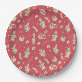 Dr. Seuss | Schnürsenkel | Rotes Weihnachtsmuster Pappteller (Vorderseite)