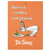 Dr. Seuss Spanische Grüne Eier mit Schinken Klemmbrett (Rückseite)